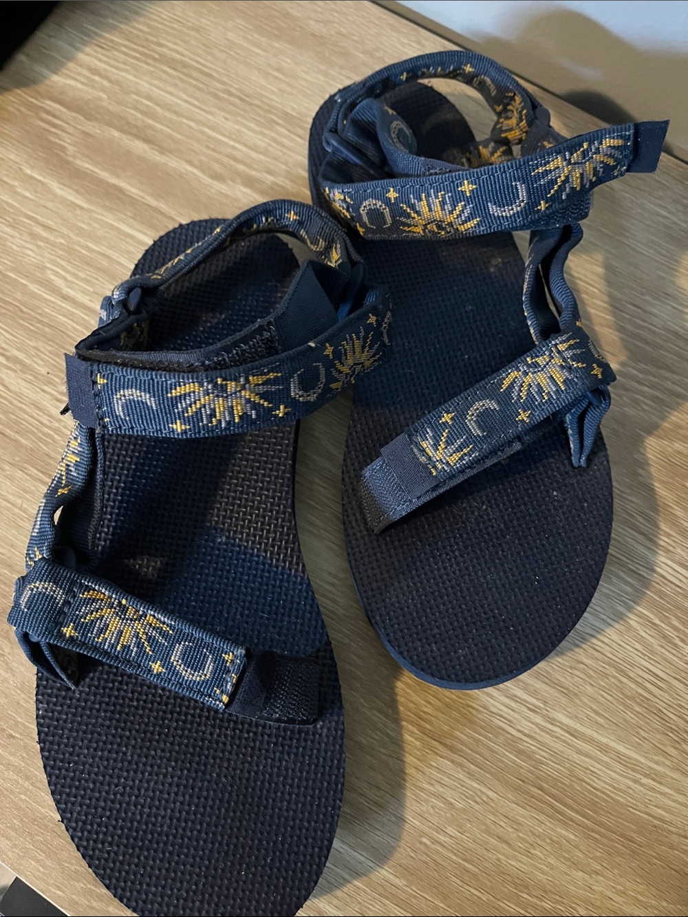 Teva Navy Sandals with Gold Celestial Print - Picture 3 of 3